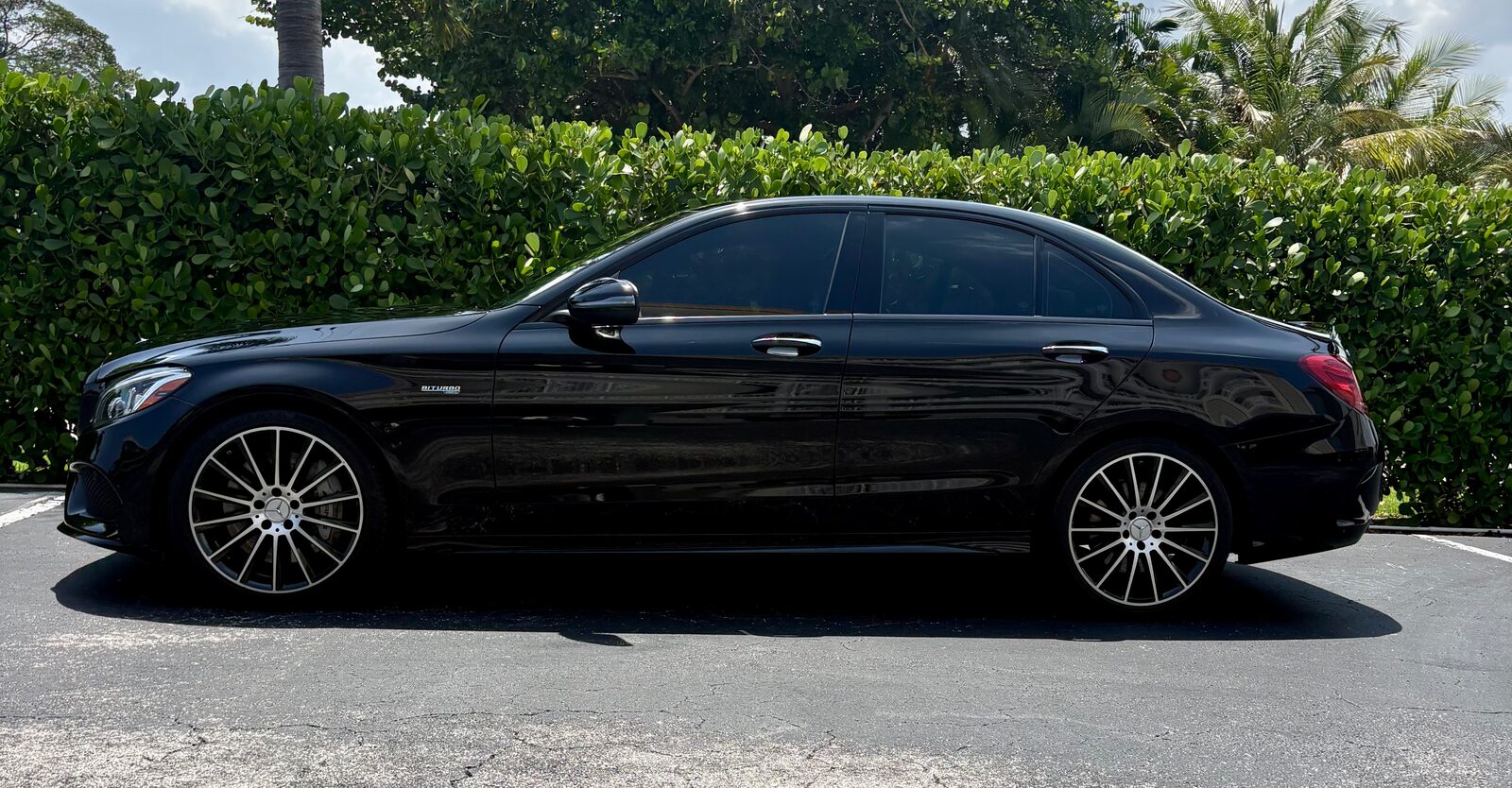 2018 Mercedes-Benz C43 AMG - side profile in black