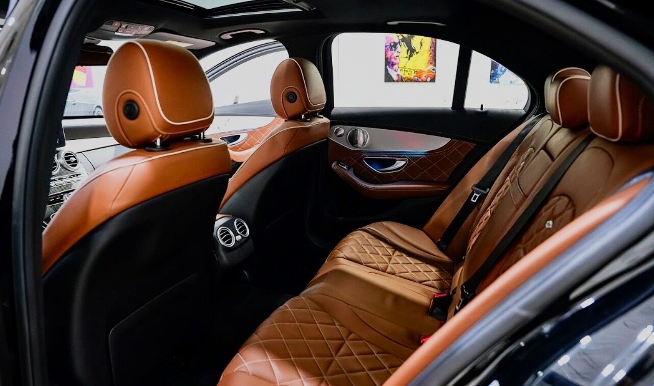 2018 Mercedes-Benz C43 AMG - rear cabin in quilted saddle leather
